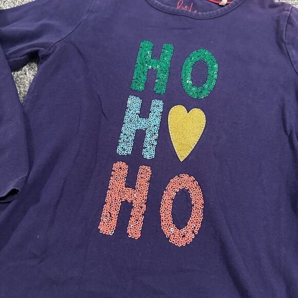 Mini Boden Ho Ho Ho Sequin Holiday Top Sz 6-7 - Picture 4 of 5